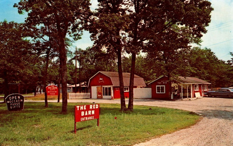 Red Barn of Oscoda - Vintage Postcard (newer photo)